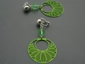Zelené koužky s ornamenty -lehoučké