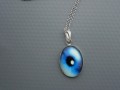 Modré oko-přívěsek na nerez řetízku