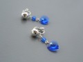 Majesticblue Swarovski srdce-klipsy