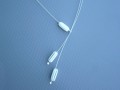 Bílý jednoduchý náhrdelník - oválky