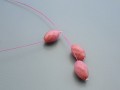 Jednoduchý růžový náhrdelník -losos