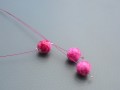 Jednoduchý růžový mouro náhrdelník