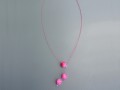 Jednoduchý růžový mouro náhrdelník