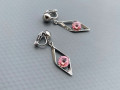 Antial. klipsy L.rose Swarovski kos