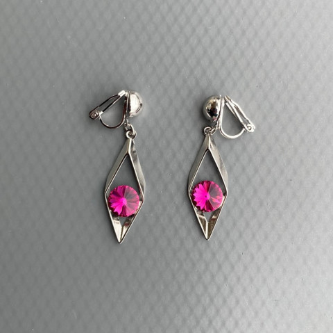 Antial klipsy Fuchsia Swarovski kos 