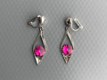 Antial klipsy Fuchsia Swarovski kos