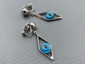 Antial klipsy Aquamar Swarovski kos