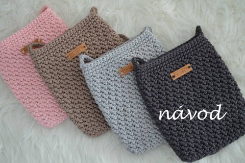 Návod -háčkovaná kabelka SIMPLICITY kabelka fotografie háčkování popis menší návod polyester tipy krok za krokem detailní tutorial na všechno důležité polyesterové šnůry popruh dlouhý cross kabelka 