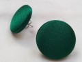 Temně zelené – buttonkové náušnice