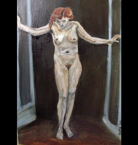 Unavená obraz světlo žena akt tma dívka chlupatá olej ráno dveře olejomalba nahá nahota prsa svlečená klín ňadra unavená ochlupení ohanbí 