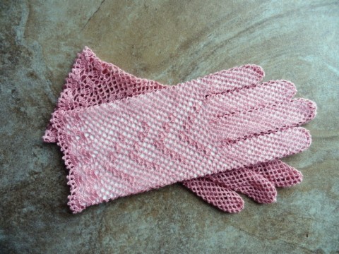 růžové krajkové rukavičky háčkování krajka crochet háčkovaná krajka lace gloves 