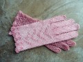 růžové krajkové rukavičky
