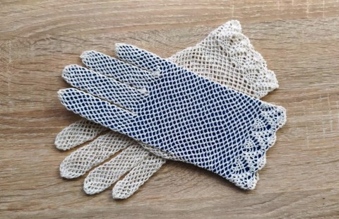 smetanové háčkované rukavičky krajka rukavičky crochet háčkovaná krajka lace gloves 