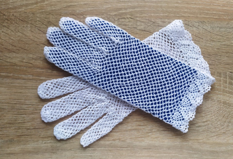 bílé krajkové rukavičky krajka rukavičky crochet háčkovaná krajka lace gloves 