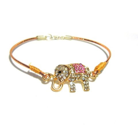 Nýramek, slon, zlaté barvy amulet náramek přátelství minimalistický 