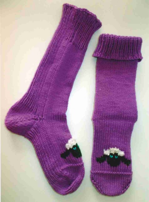 Velikonoční ručně pletené ponožky ovečka ponožky velikonoční ručně pletené 