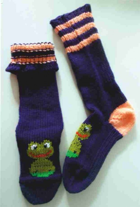 Velikonoční ručně pletené ponožky ponožky velikonoční žabička ručně pletené 