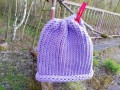 Pletená čepice - světle fialová