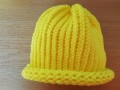 Pletená čepice neonově žlutá
