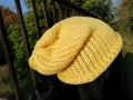 Pletená čepice 2v1 (žlutá)