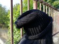 Pletená čepice 2v1 - černá