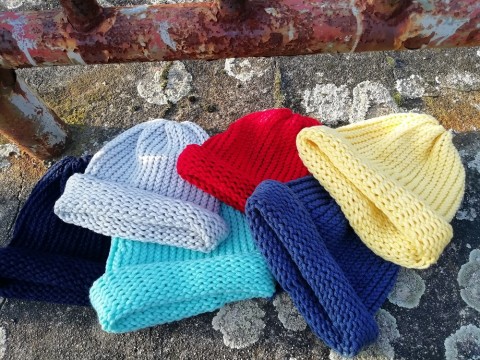 Pletené čepice 2v1 (různé barvy) dárek zima žena zimní teplá muž 