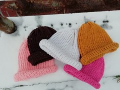 Pletená čepice růžová