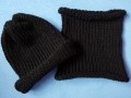 Pletený komplet černý (různé barvy)