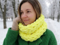 Měkký pletený nákrčník puffy neon