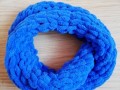 Měkký pletený nákrčník puffy modrá
