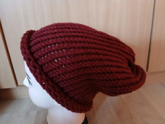 Pletená čepice 2v1 (černá+šedá)