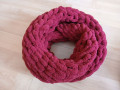 Měkký pletený nákrčník puffy bordo