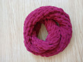 Měkký pletený nákrčník puffy bordo