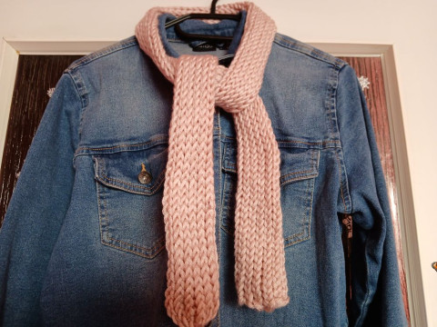 Pletená dutinková šála  SLEVA dárek zima žena ozdoba zimní teplá 