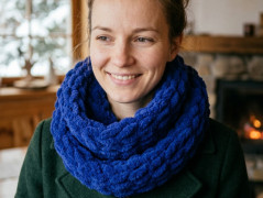 Měkký pletený nákrčník puffy-zelená