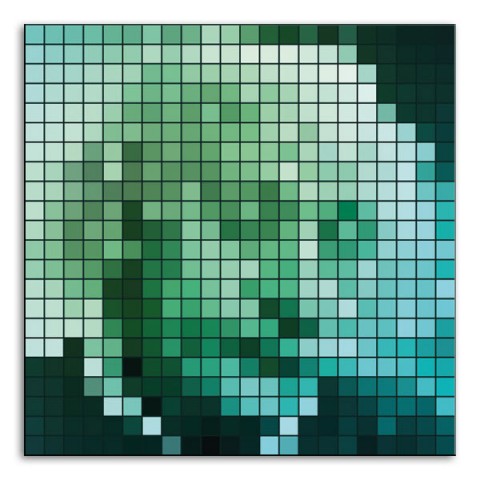 Albert Einstein | 100 × 100 cm dekorace originální obraz moderní interiér design top abstrakce plátno grafika umění stylové popart albert einstein obraz na plázně pixoo pixel art 