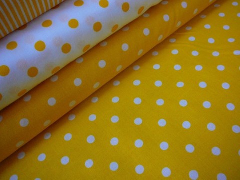 Bavlněná látka bílý puntík na žluté tašky peněženky patchwork bavlna polštáře šití obrázek látka panel metráž 