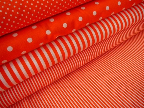 Bavlněná látka bílý proužeček oranž tašky peněženky patchwork bavlna polštáře šití obrázek látka panel metráž 