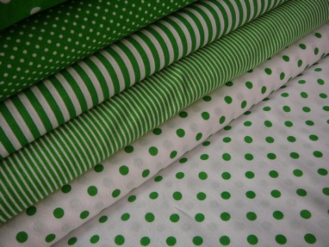 Bavlněná látka zelený puntík bílý tašky peněženky patchwork bavlna polštáře šití obrázek látka panel metráž 