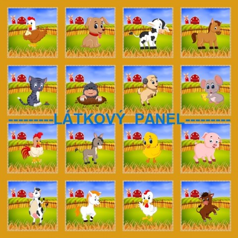 BAVLNĚNÁ LÁTKA - 25 x 25 CM-194-14 patchwork bavlna šití dětské látka zvířátka bavlněná advent kalendář 