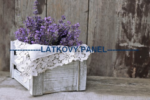 bavlněný panel 20x15cm -KB-LE-18 květina levandule patchwork bavlna šití látka bavlněná kalendář levandulové 