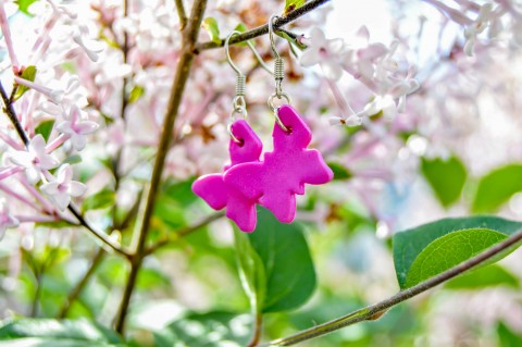 Motýlci - náušnice náušnice růžová růžový fimo růžové motýlci polymer hmota motýli 