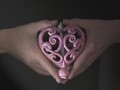 Keramické srdce / lila