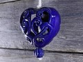 keramické srdce / kobaltově modrá