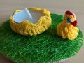 kuřátko uháčkované z bavlněné příze