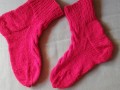 Pletené ponožky s copánky