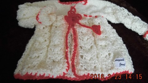 křtící kabátek miminko akryl svetřík kabátek křtiny 