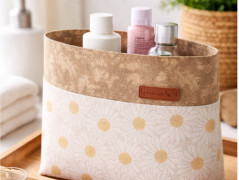 Látkový košík - s puntíky