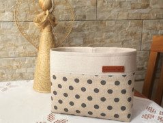 Látkový košík - s puntíky