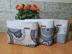 Látkový košík - s puntíky